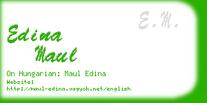 edina maul business card